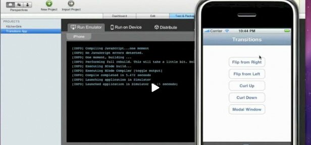 Appcelerator SDK: Creating iPhone Transitions