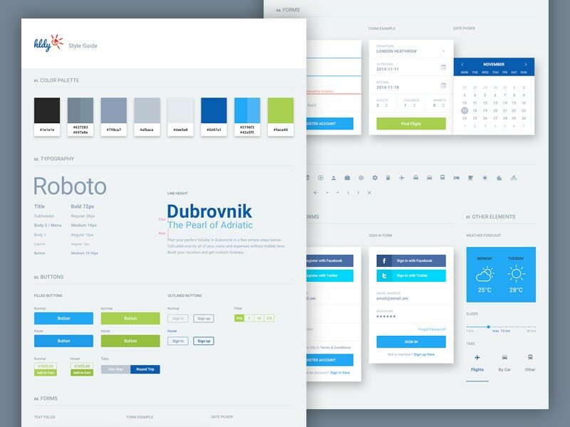 UI Style Guide by Greg Dlubacz