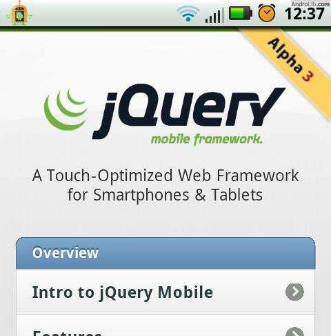 jQuery Mobile docs
