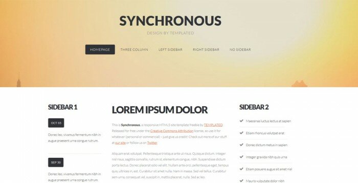 Synchronous template (free)